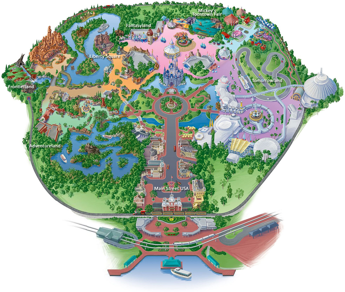 Map of Magic Kingdom at Disney World